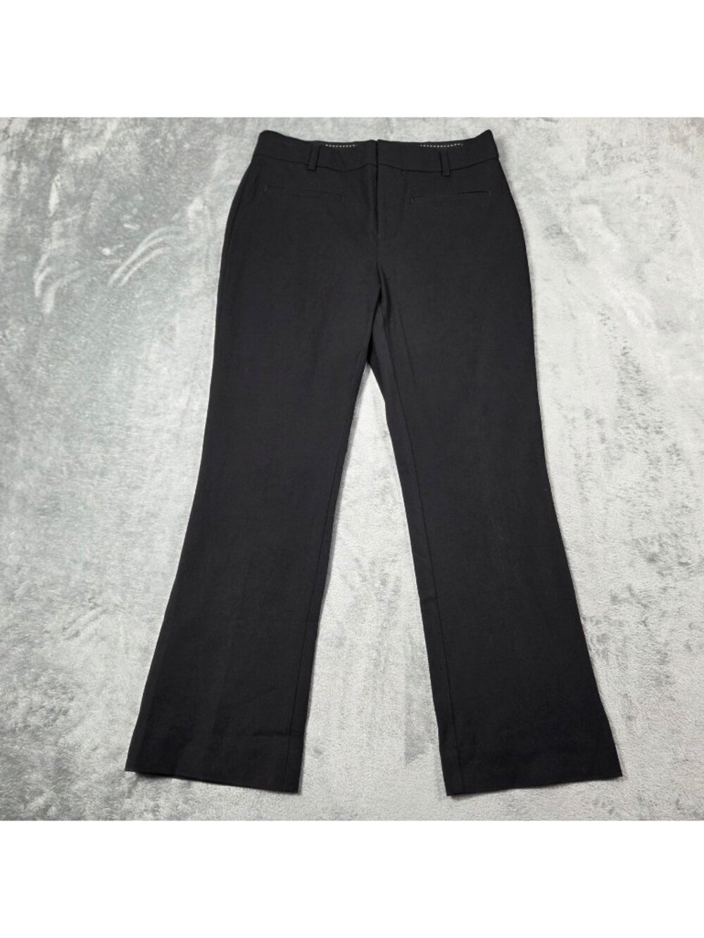 Anthropologie Maeve Pants 6 Black Essential Slim Kick Flare Stretch Office